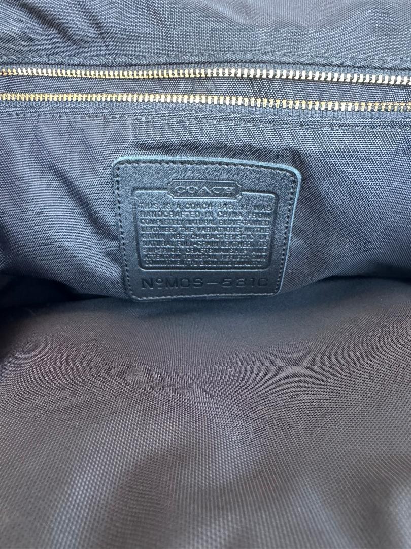 Coach Smooth Leather Black Briefcase Messenger Bag Shoulder Laptop 16x11x5
