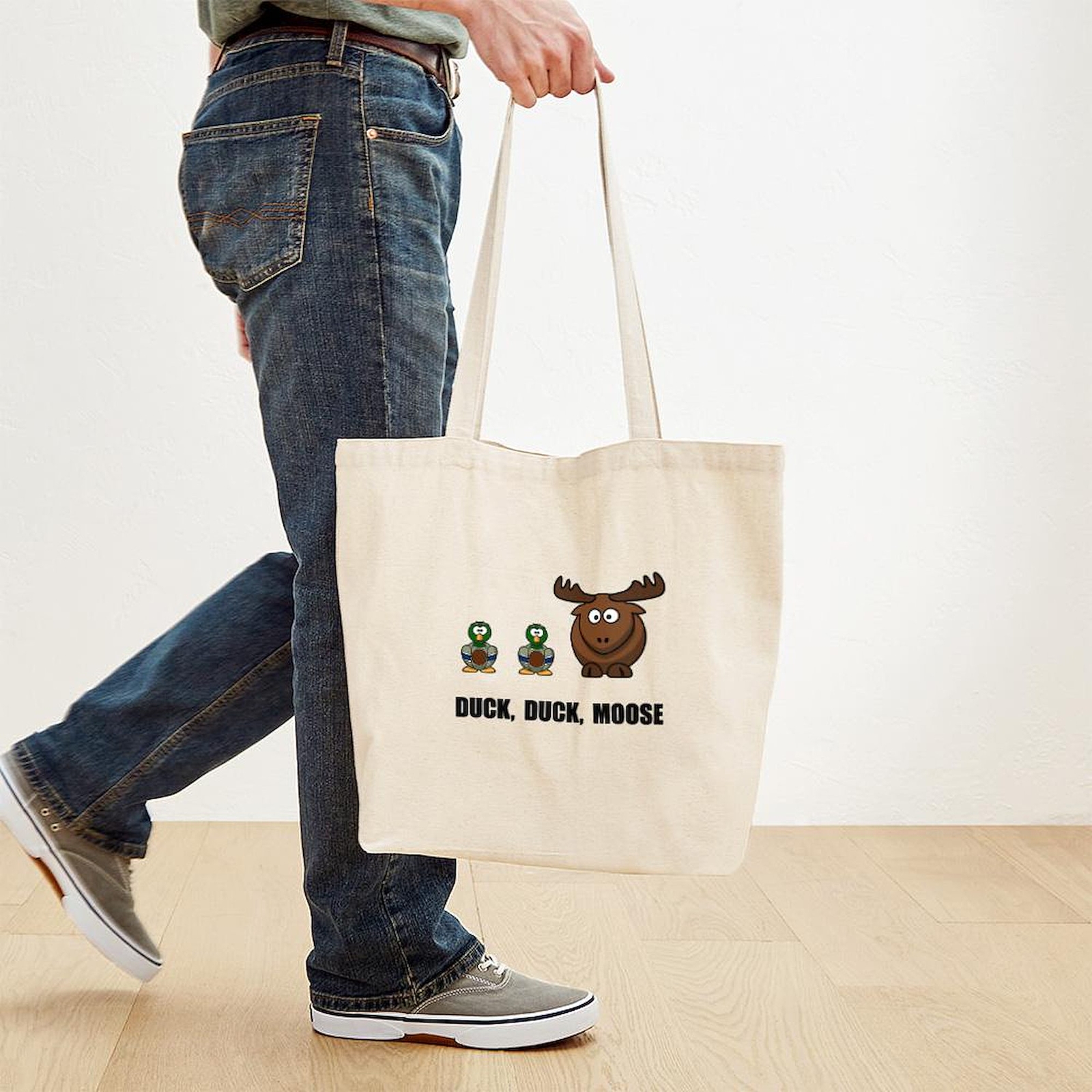CafePress Duck Duck Moose Tote Bag (628075379)