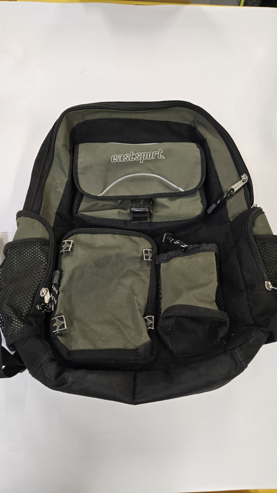 Vintage Eastsport Backpack Multi-Pocket Tactical Utility Rucksack Y2K Green