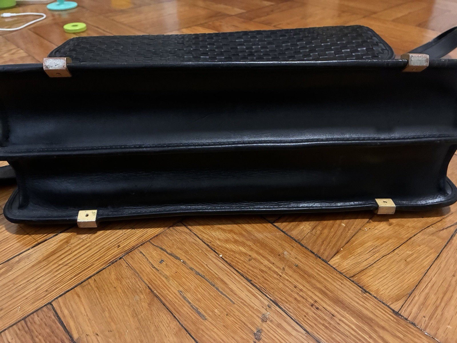 Hartmann by Lombardo Leather messenger briefcase business case vintage 90’s