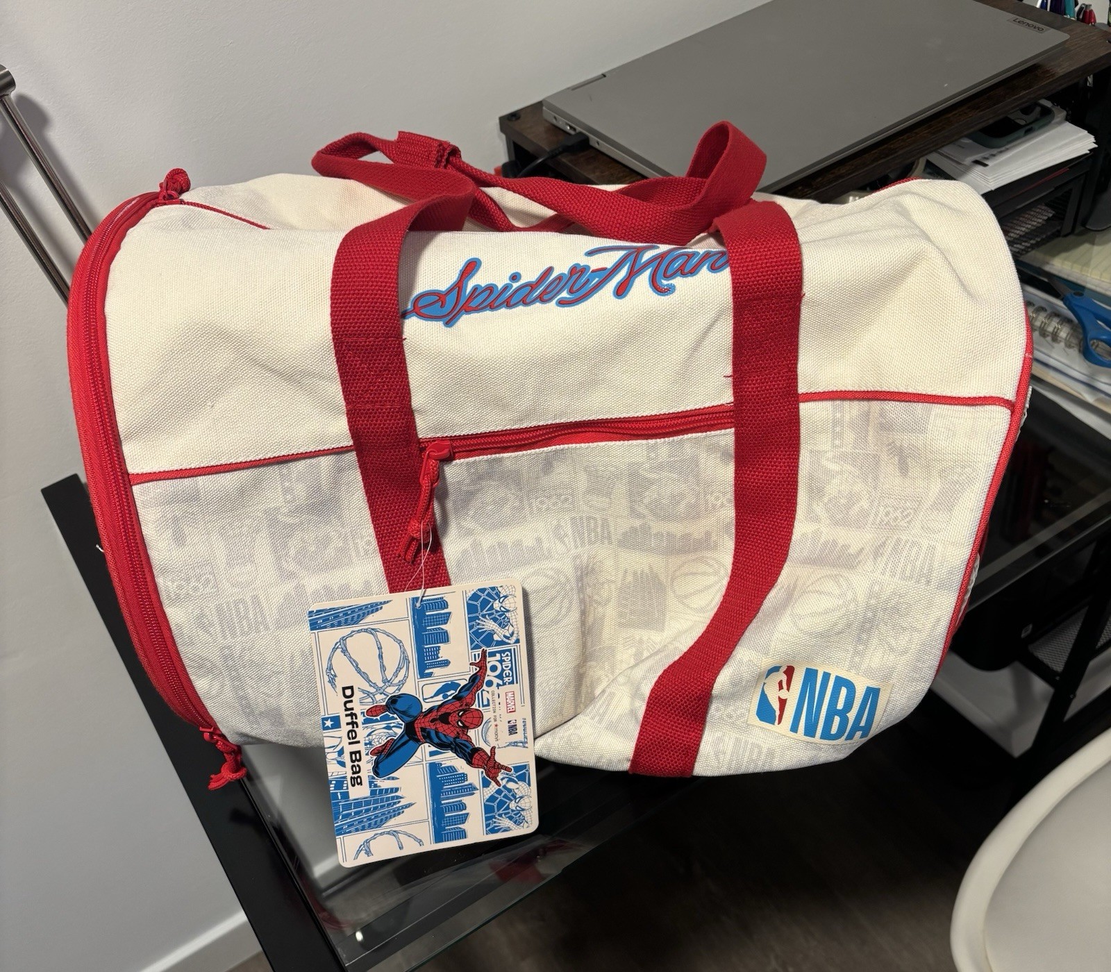 Marvel x NBA Spider-Man Duffel Bag Macy’s Exclusive Gym Travel Shoulder Tote