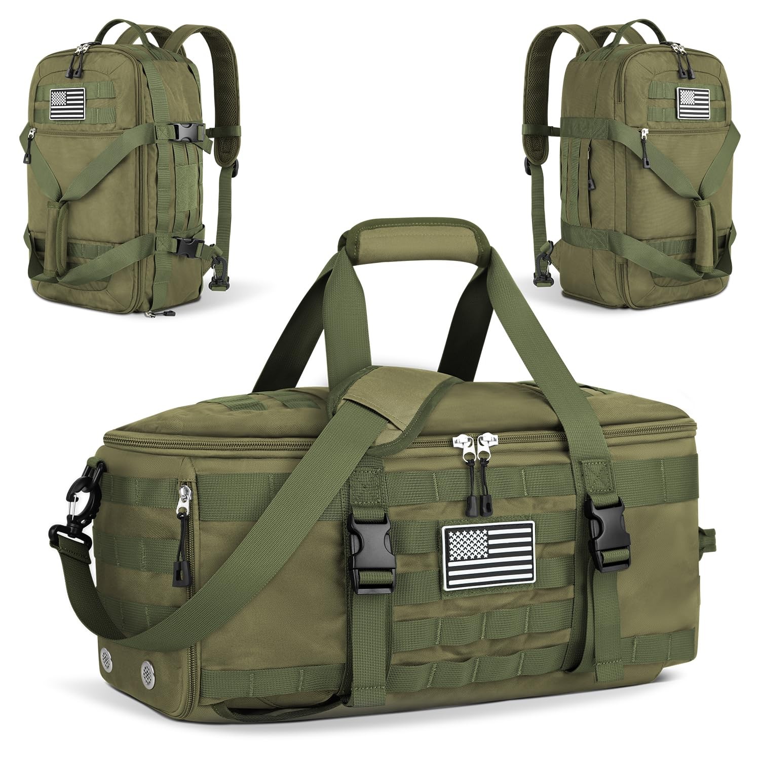 Gym Bags for Men, Large Tactical Duffle Backpack with Shoe Compartment, 3 in …