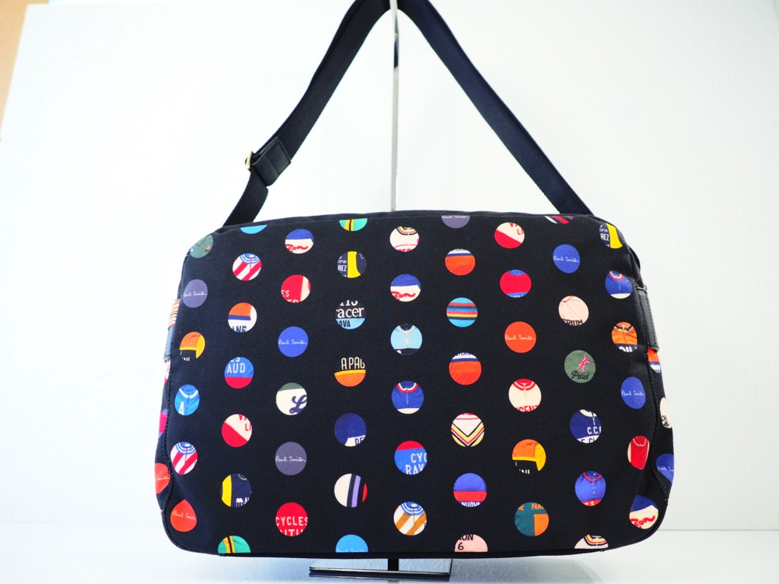 Paul Smith Bag Messenger Crossbody Laptop Colourful Bike Cycling Jersey Dots New