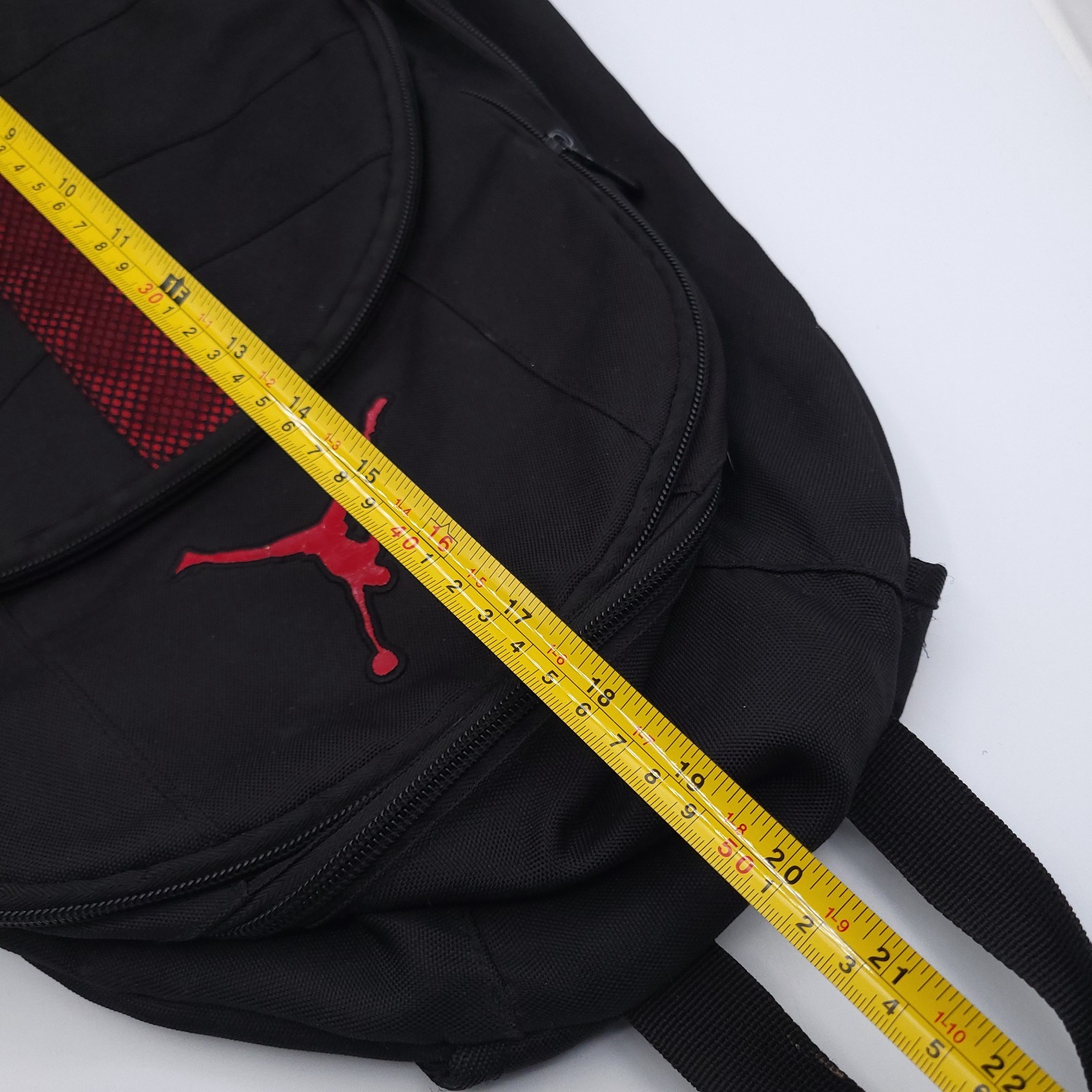 Air Jordan Jumpman Backpack Large Size Black with Red Jumpman Shoulder Straps