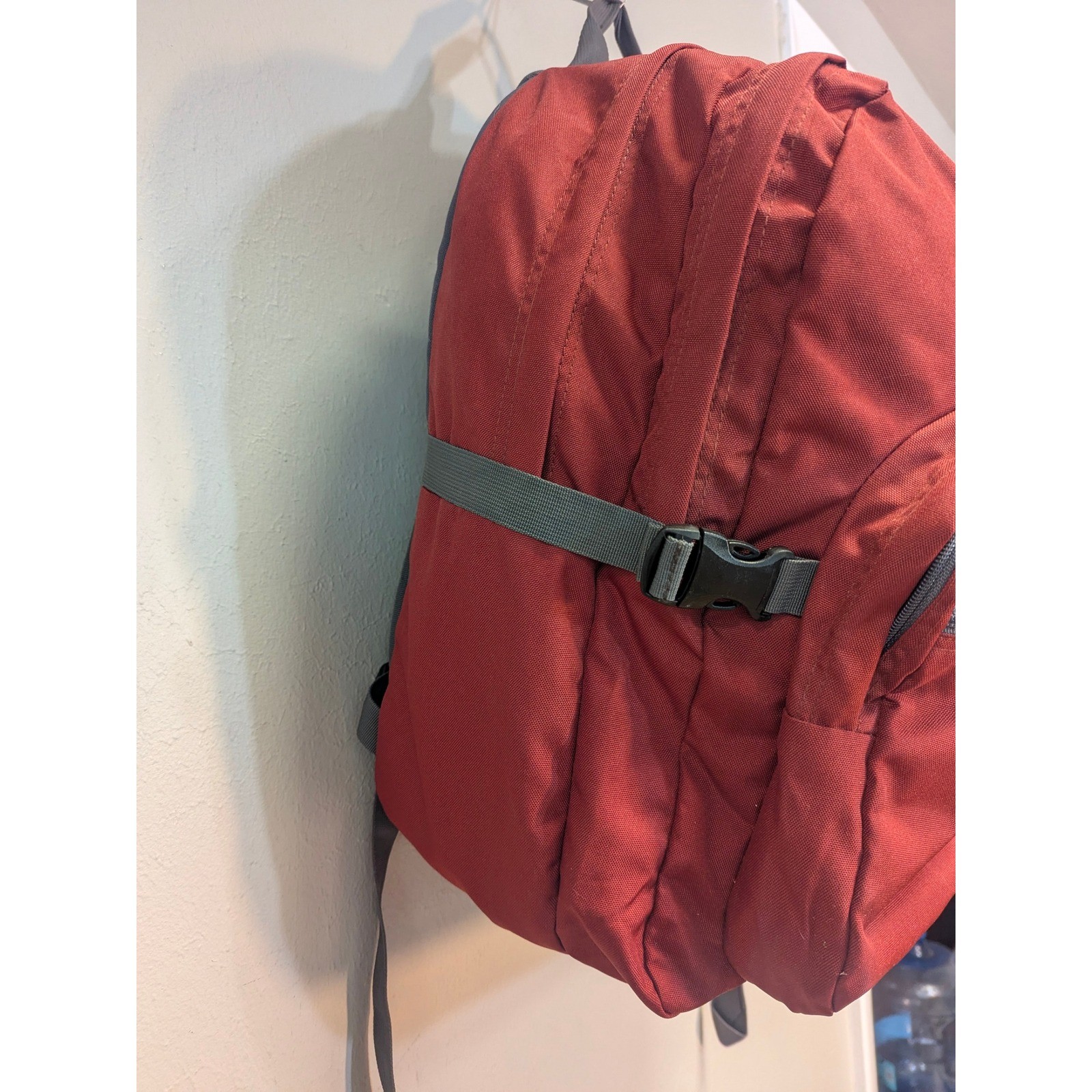 Trans by JanSport Backpack Burgundy Gray Large Multi Pocket School Travel Bag