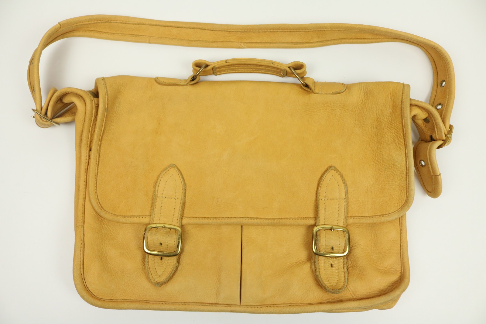 Quil Ceda Tanning Soft Suede Leather Messenger Bag Made In USA