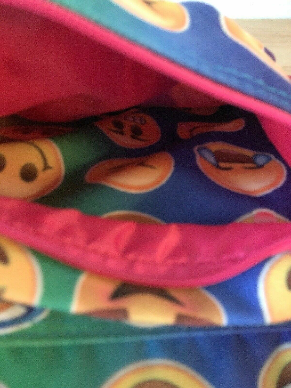 Backpack Bag EMOJI EMOJICON Canvas Full Size Free Multi Color