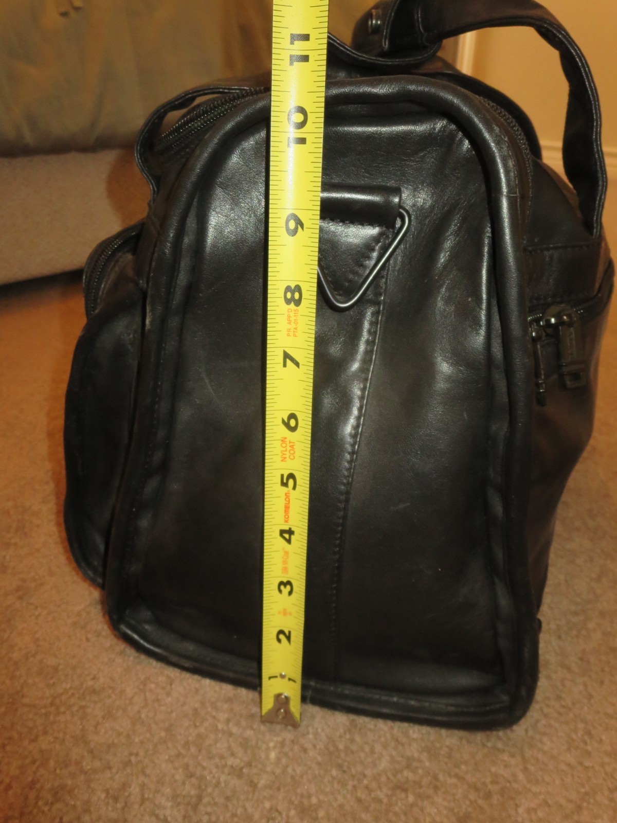 W@W TUMI Black Full Leather Weekender Duffel Carry-On Travel Bag, 961D3 15″