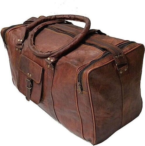 39″ Genuine New Leather Duffel Weekend Overnight Travel Gym Bag Luggage