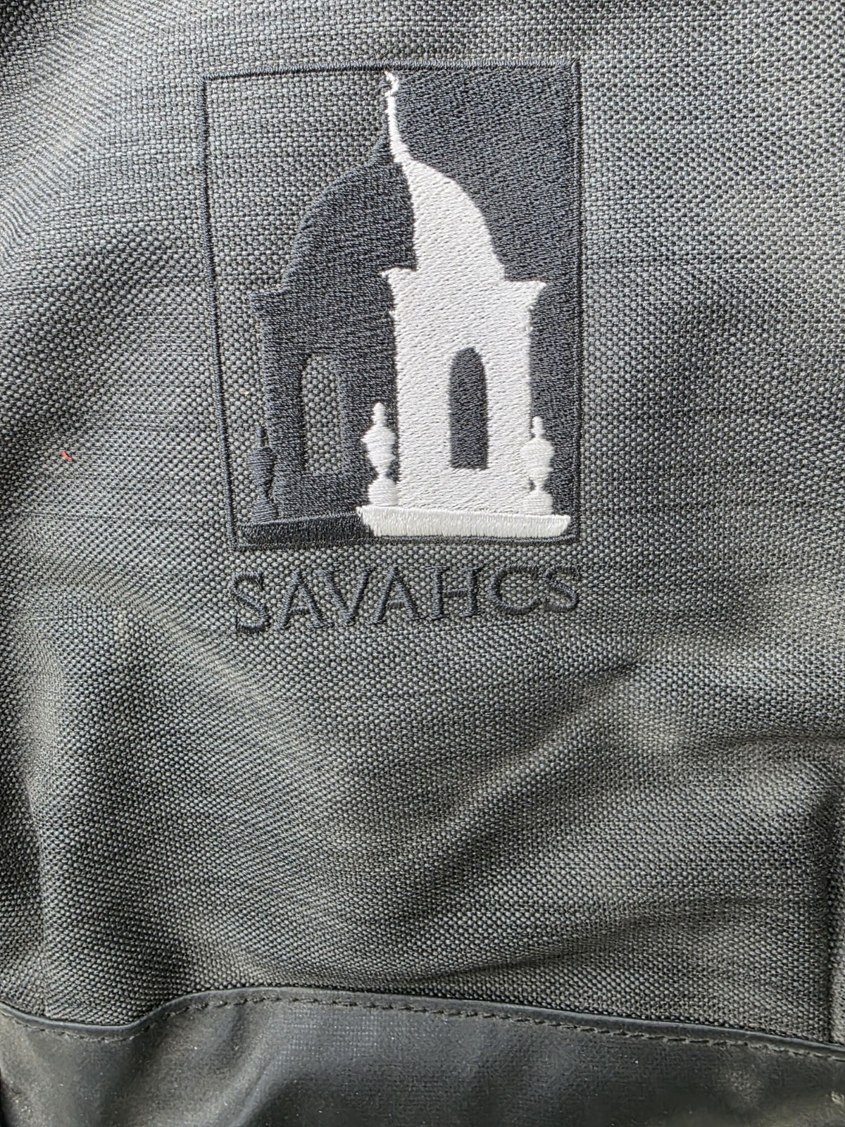 LEEDS Brand SAVAHCS Sling Crossbody Bag Backpack with USB Black w Grey 14x10x3