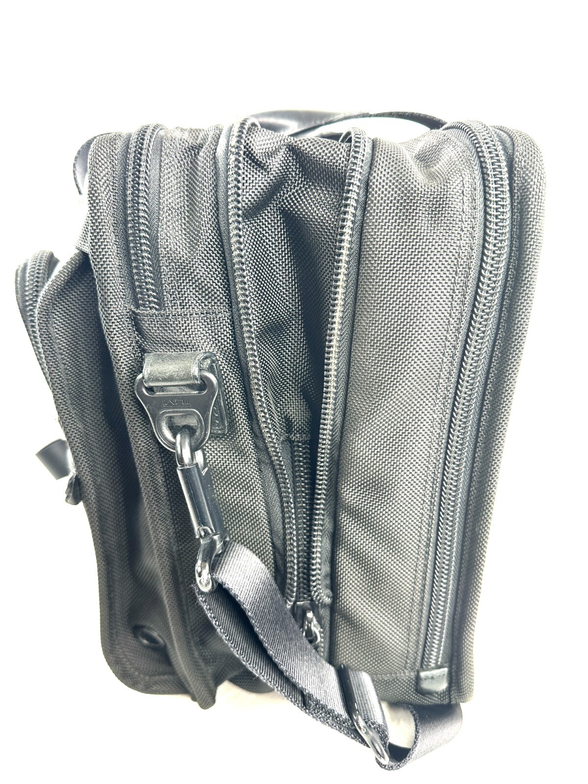 Tumi Black Ballistic Canvas Expandable Large Attaché Briefcase Laptop Bag Office