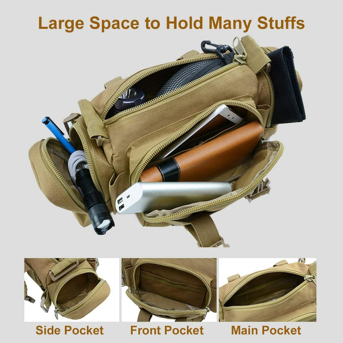 Tactical Waist Pack Deployment Bag Military Molle Waterproof Fanny Pouch US