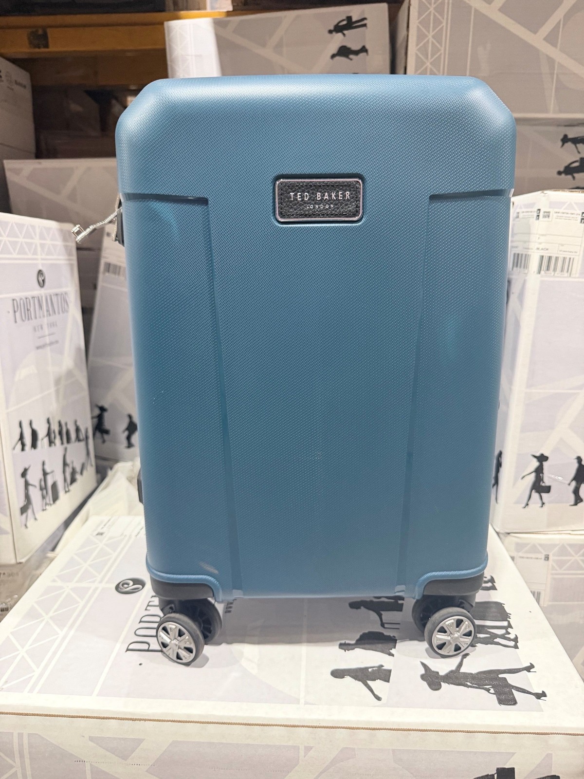 Ted Baker Flying Colours Hardside Trolley 4 Wheel Spinner, 20 Inch Carry On U1