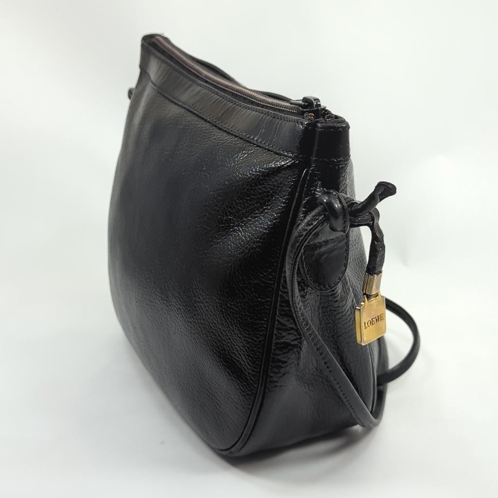 LOEWE Anagram Leather Shoulder Bag Vintage Black