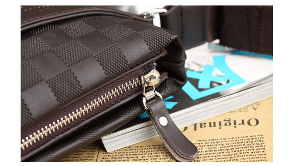 Men’s Leather Crossbody Messenger Shoulder Bags Handbag Satchel Casual Day Bag