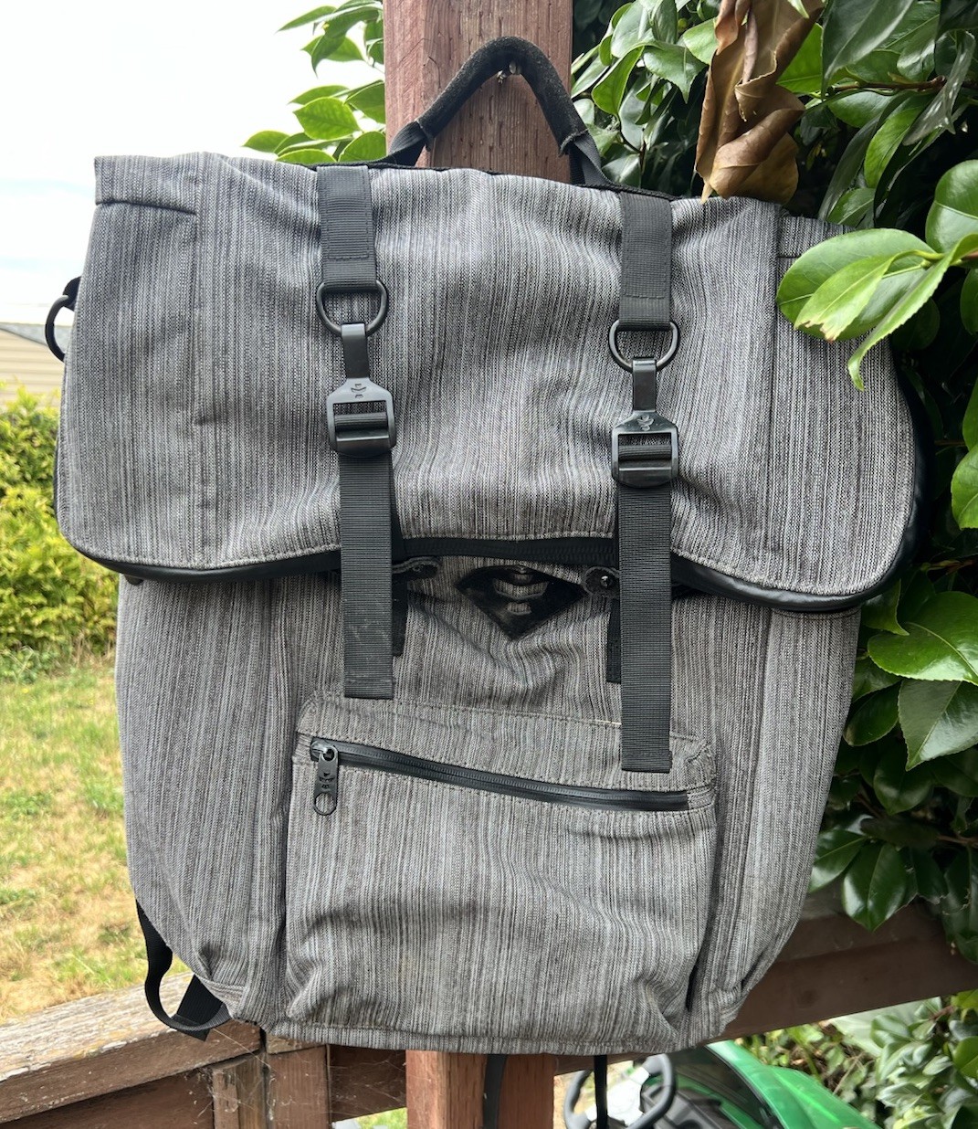 Revelry Drifter 23L Smell-Proof Rolltop Backpack – Grey (Inner Pocket Stain)
