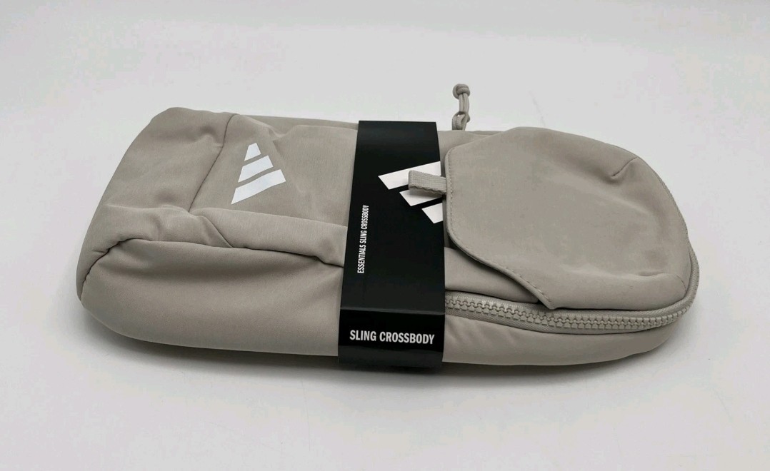 Adidas Essentials Sling Crossbody Bag Multi Pocket, Cream Beige