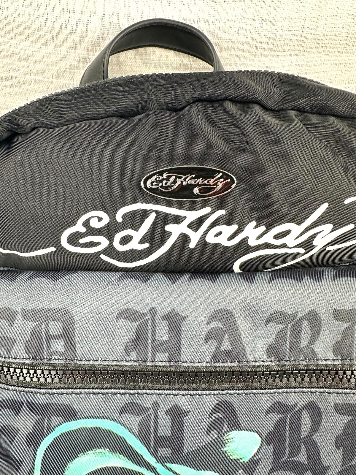 Ed Hardy Skull Snake Full Size Book bag Laptop Backpack Fits Most