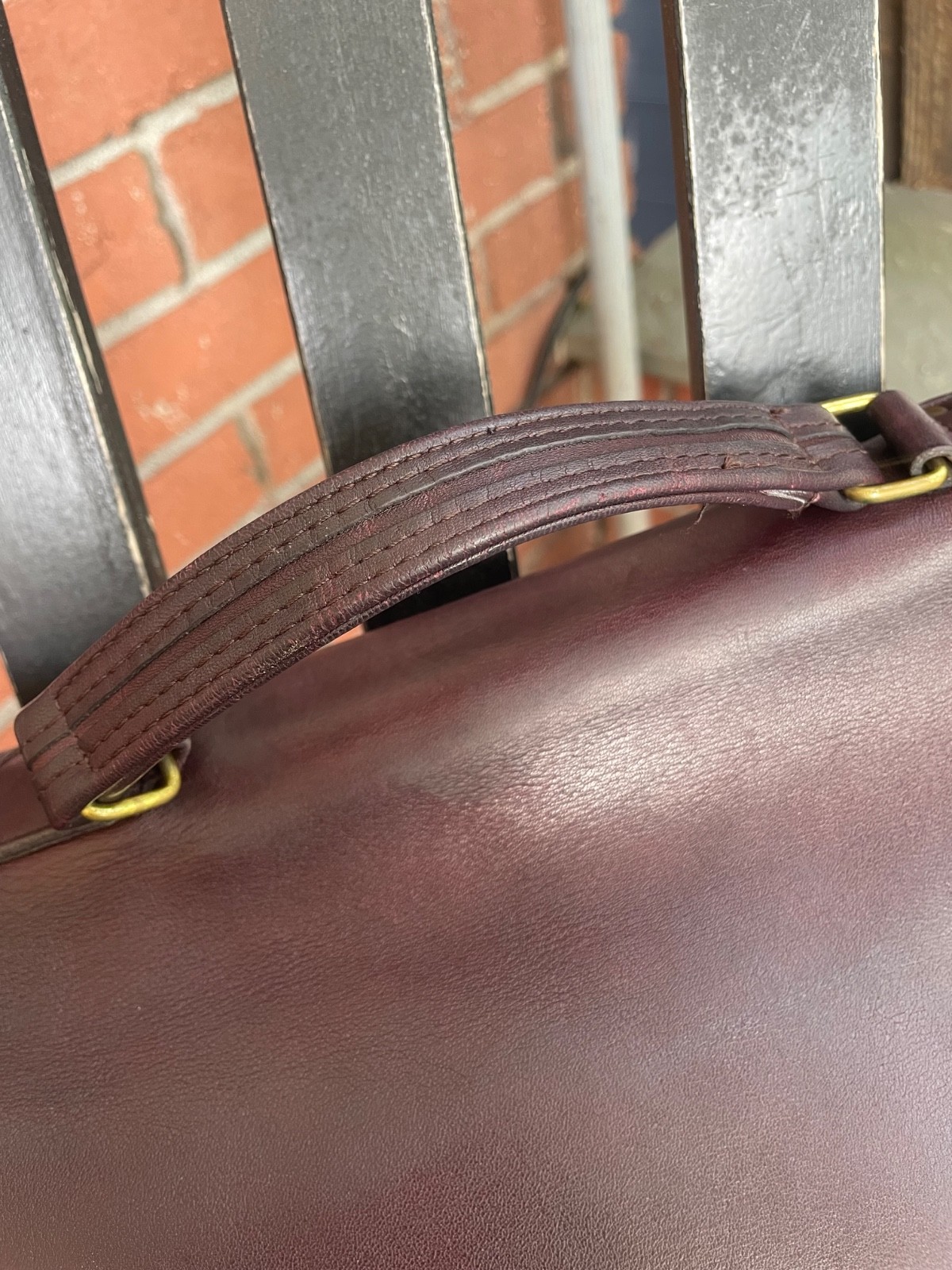 vintage Coach Metropolitan Briefcase bag in rare burgundy color made in NYC USA