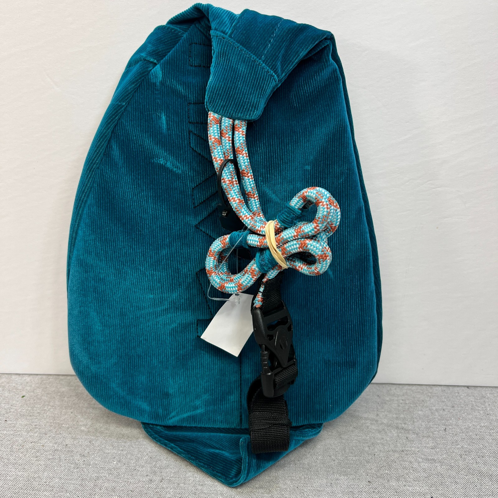 KAVU Original Rope Cordouroy Sling Pack w/ Adjustable Shoulder Strap Artic Teal