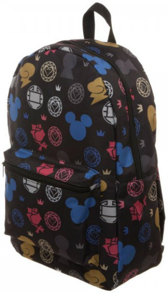 LICENSED “KINGDOM HEARTS” ALL OVER PRINT BACKPACK 12″ W x 17″ H x 5″ D” NEW!