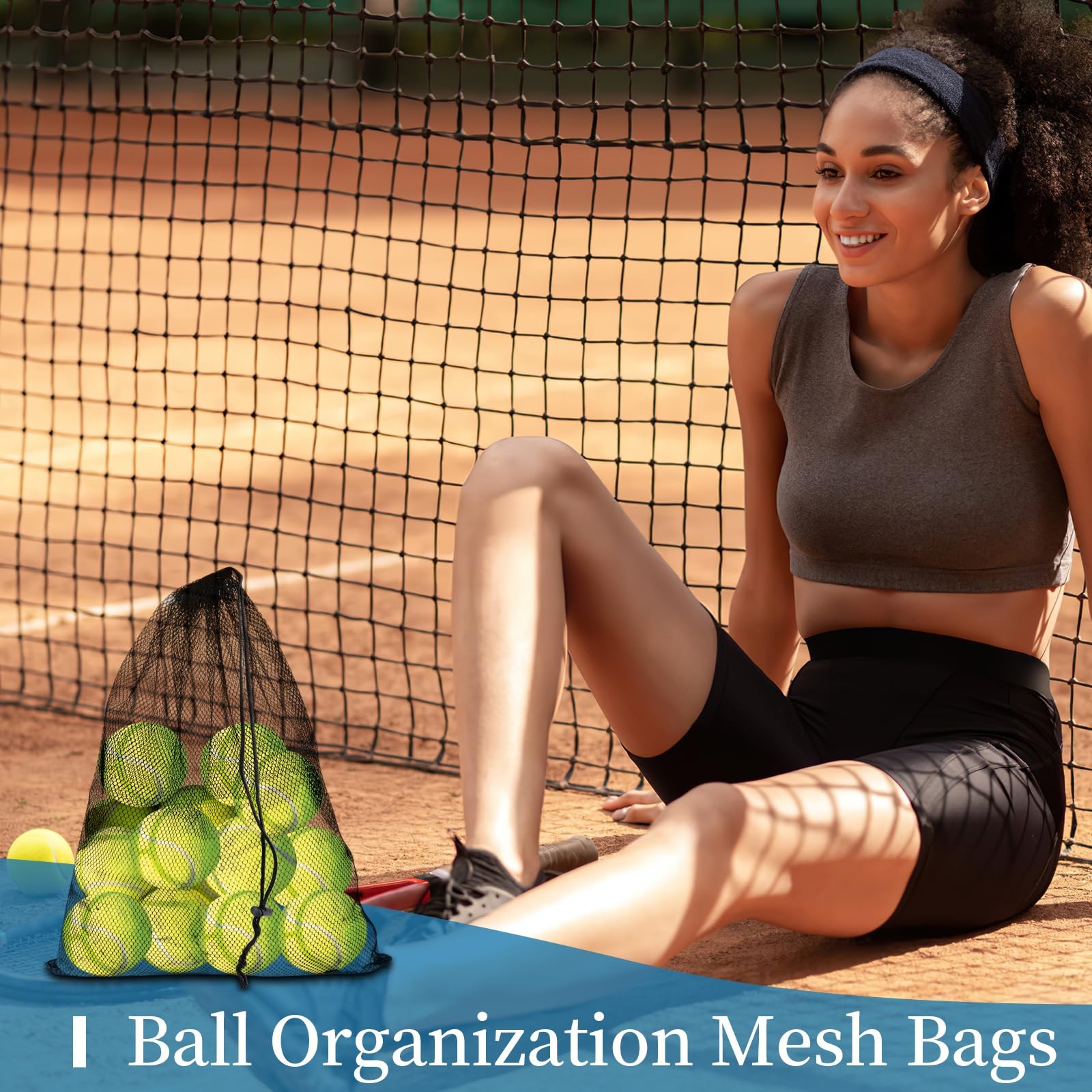 6 Pcs Mesh Bags Drawstring 14×17 Inch Mesh Bag Drawstring With Lock Multipurpose