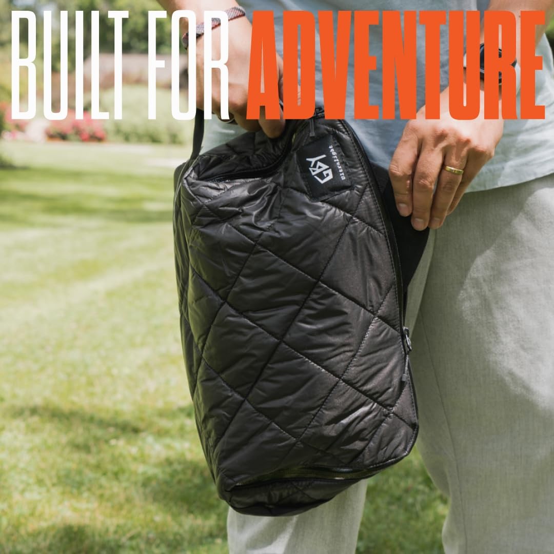 Ultralight Shoe Bag – QD-Ultra Quilted Micro-Ripstop Nylon, 14×10.5×6, Black