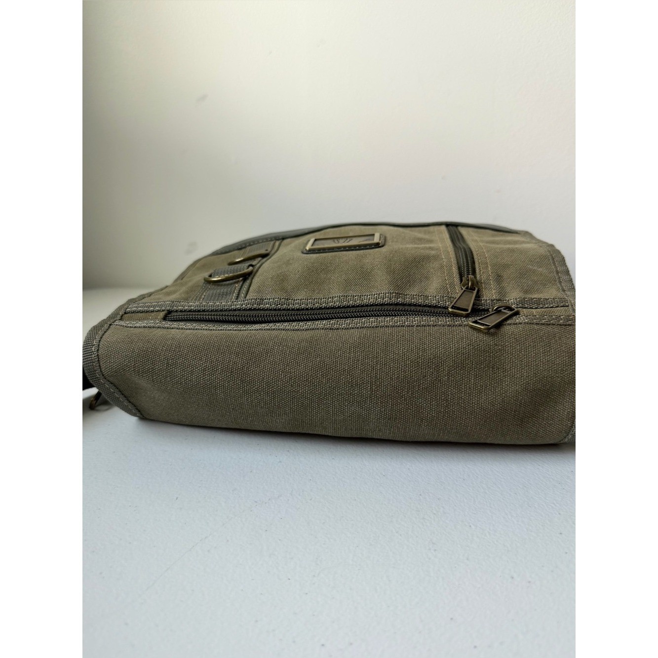 Olive Green Messenger Bag Small Canvas Multi Storage Tactical Hunting Camping