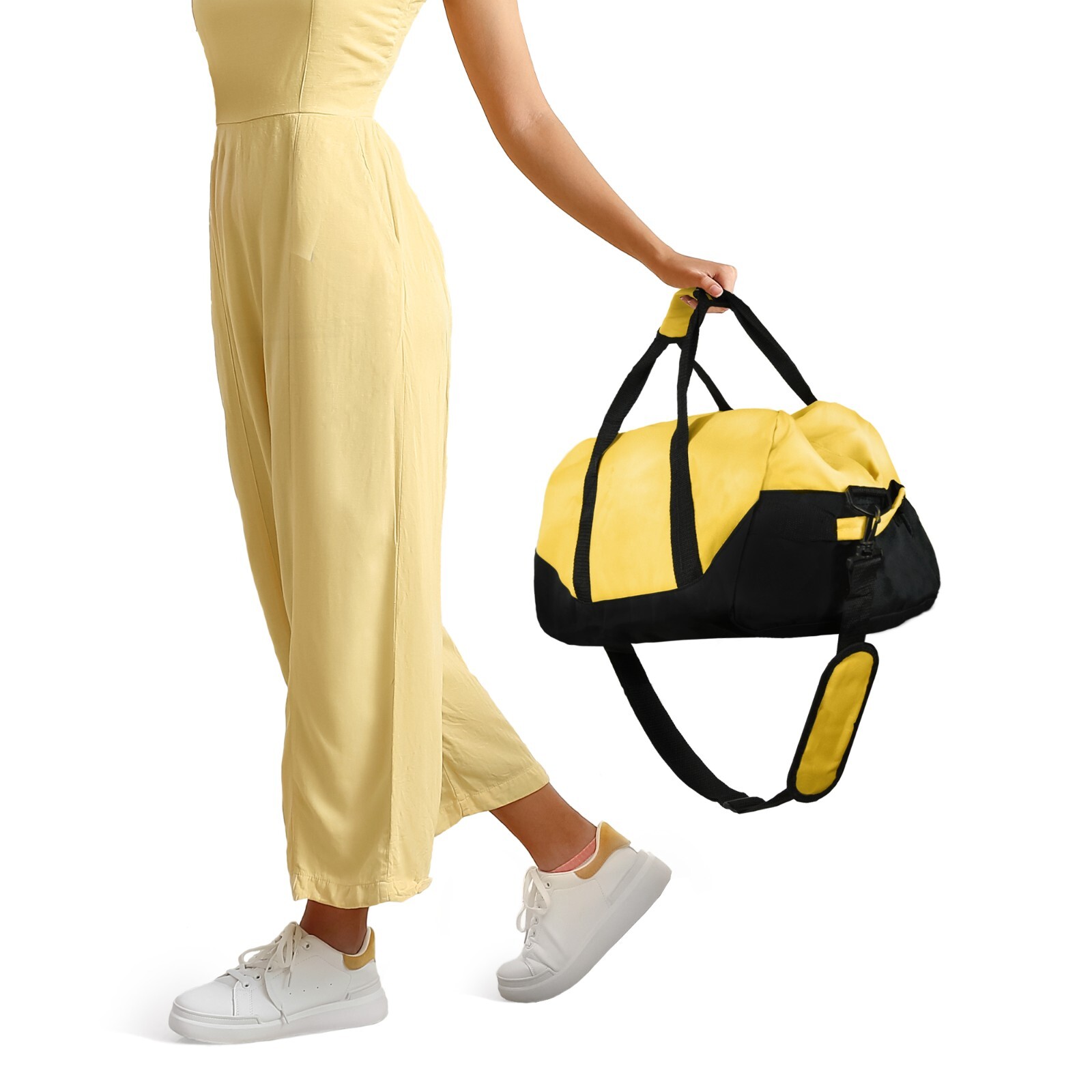 DALIX 21″ Sling Duffle Duffel Ditty Bag Sports Gym Bag Travel Yellow Gold