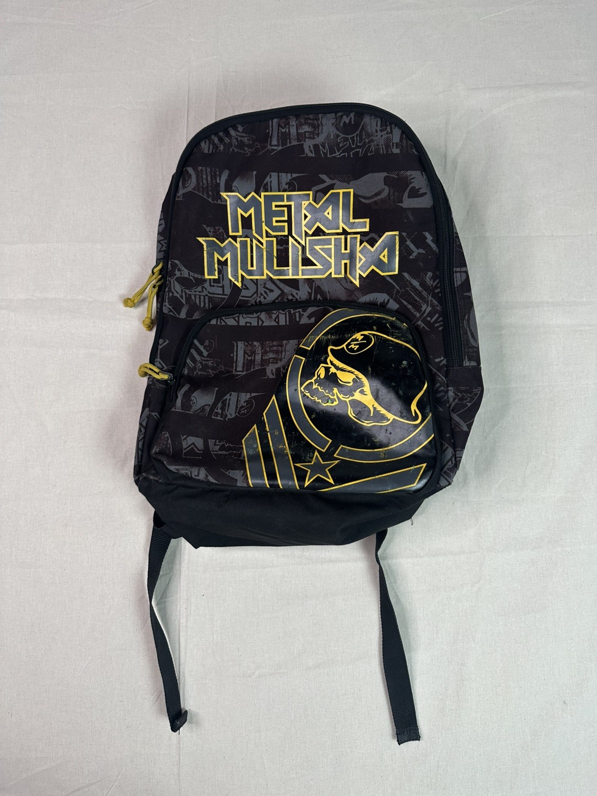 Used Rare Y2K Metal Mulisha Backpack Skate Skull Laptop School BMX