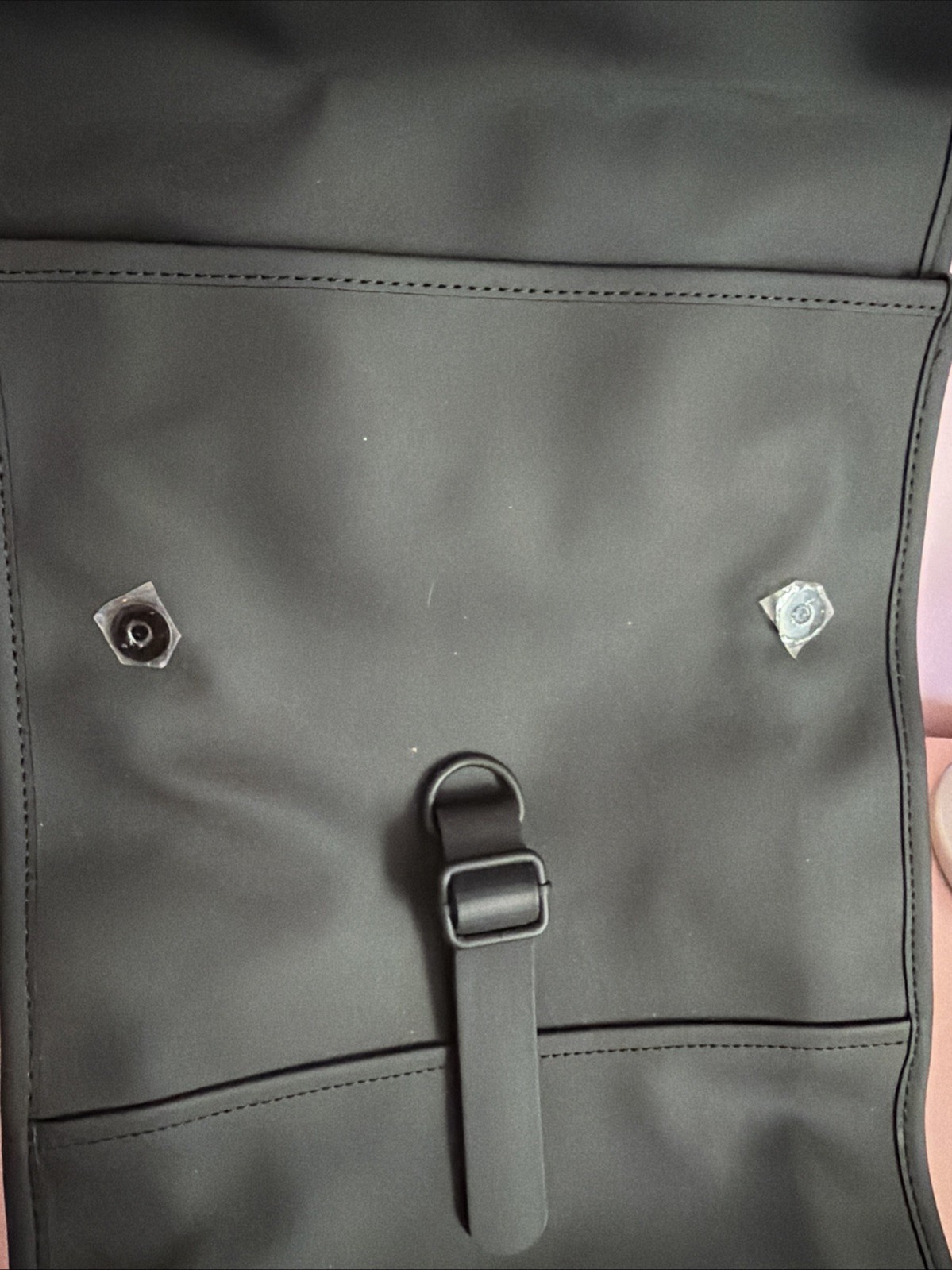 NEW RAINS Waterproof Backpack Black Matte Minimalist 15” Laptop Bag