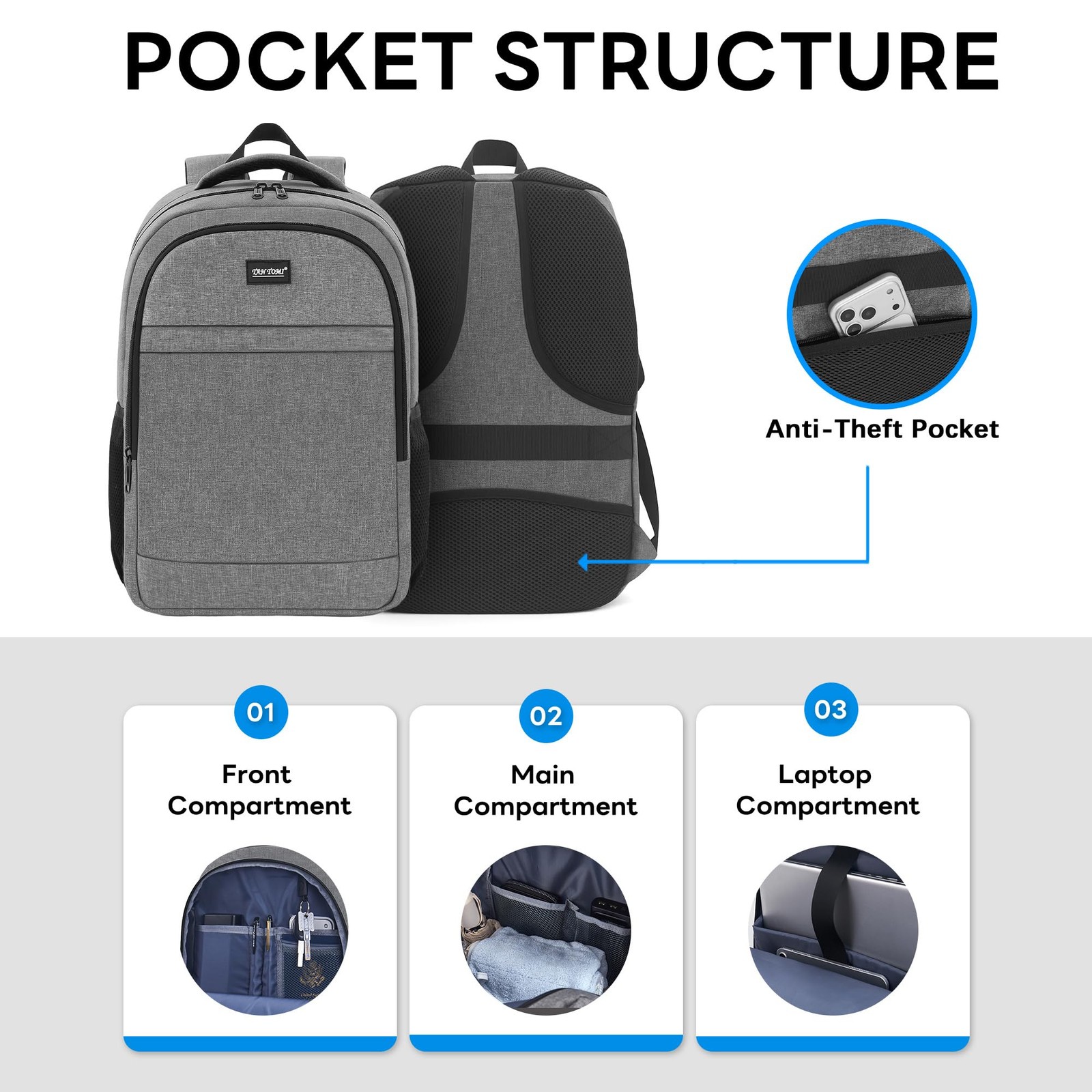 School Backpacks for 15.6 Inch Laptops for Teenagers, Boys, and Girls with US…