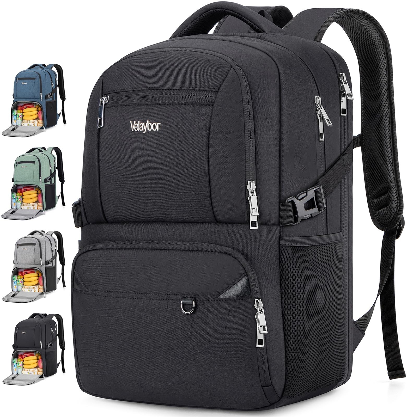 Insulated Lunch Backpack for 17″ Laptop, Water-Resistant Work & Travel Bag