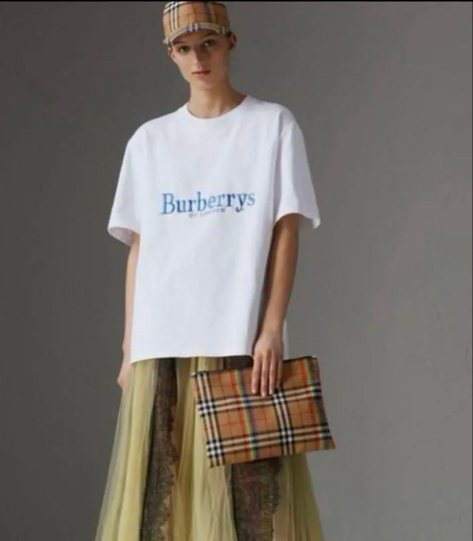 Authentic Burberry Rainbow Clutch Bag 28cm Leather Men’s Fashion Signed Damage