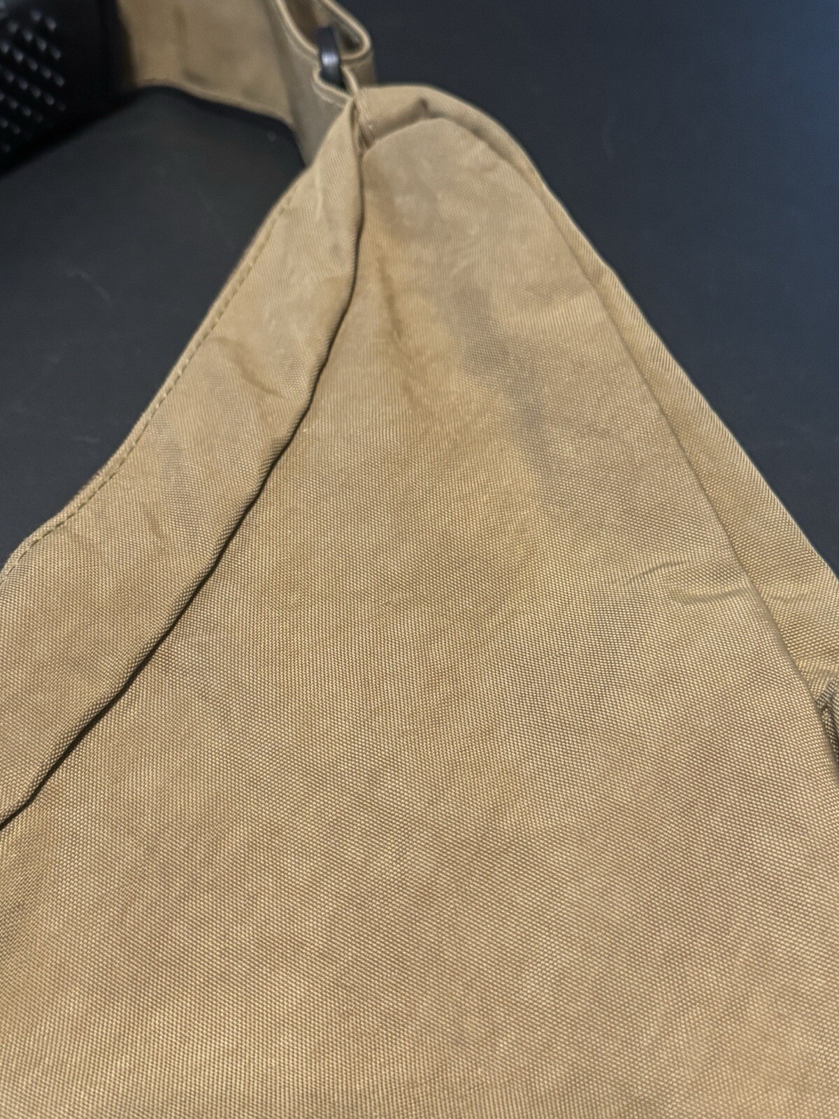VTG Ameribag Healthy Back Bag Crossbody Sling Backpack Tan/Brown Nylon