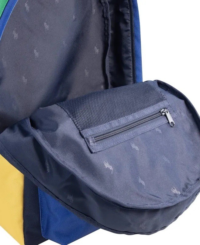 Polo Ralph Lauren Colorblock Multi-Color Backpack Bag Navy/Multicolor