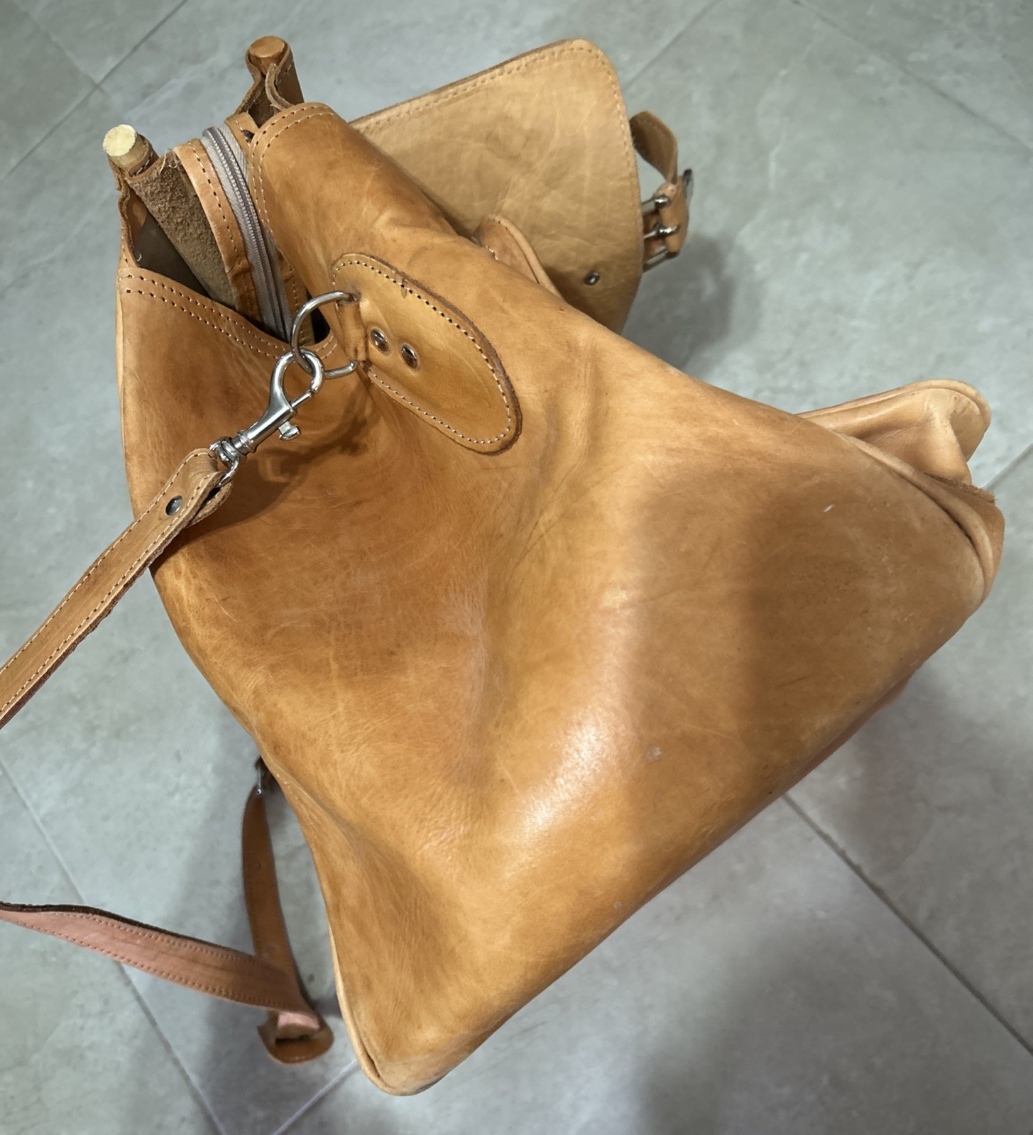 Force Ten West Genuine Leather Bag Authentic Hand stamped Design Handmade