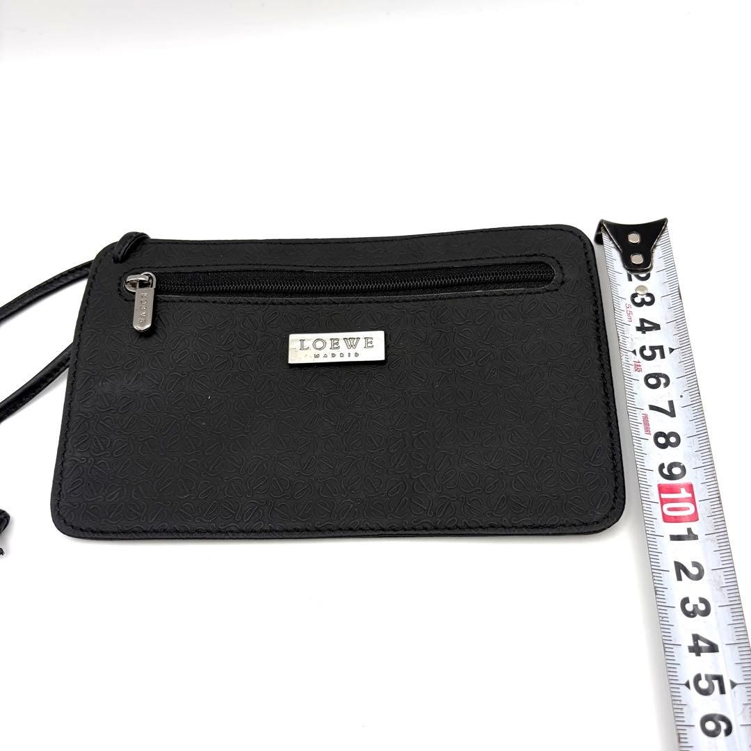 LOEWE Shoulder Bag Repeating Anagram with Pouch Leather Men Size 36x28cm