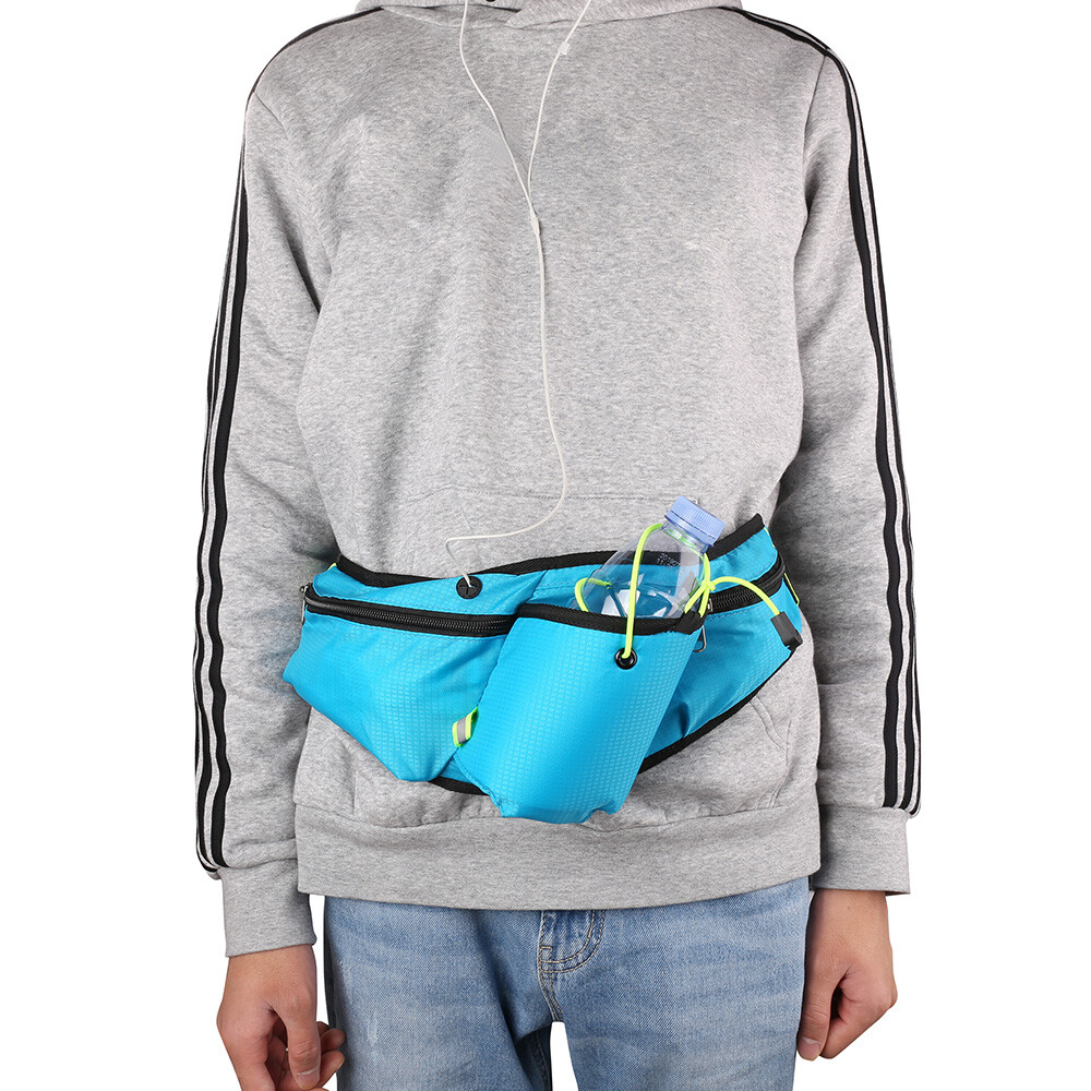 Running Belt Waist Pack Fanny Pouch Water Bottle Holder For iPhone 15 Pro Max US