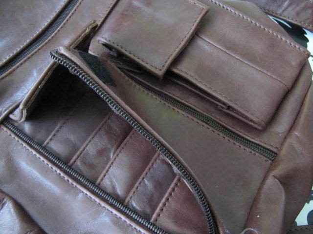 Leather Messenger Bag Tablet Pack With Cell Phone Pocket Credit Card Organizer