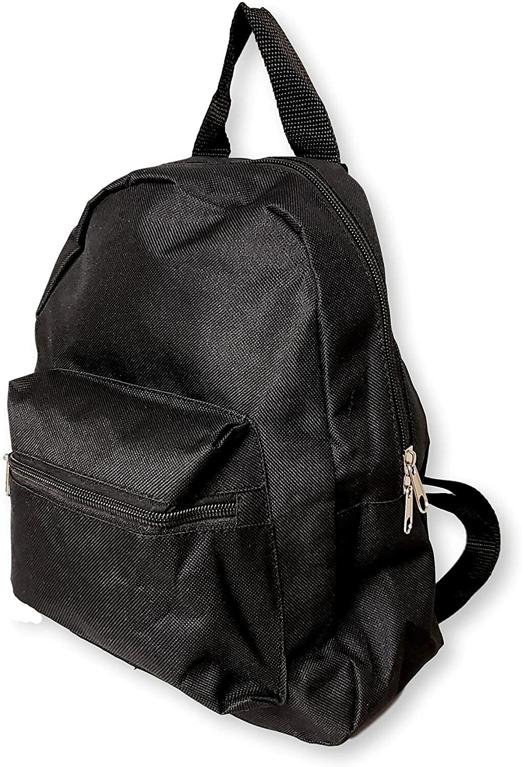 Black Small Mini Backpack Fashion School Travel Adjustable Shoulder Strap Bag