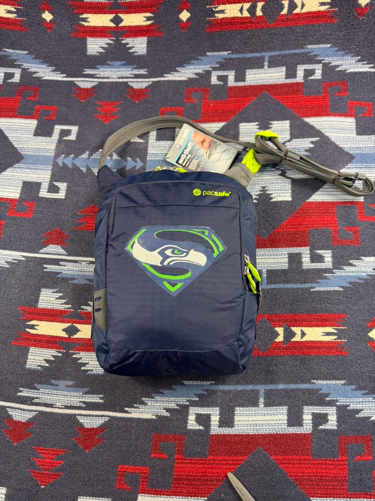 Pacsafe Seahawks Venturesafe 200 GII AntiTheft RFID Crossbody Shoulder Bag Blue