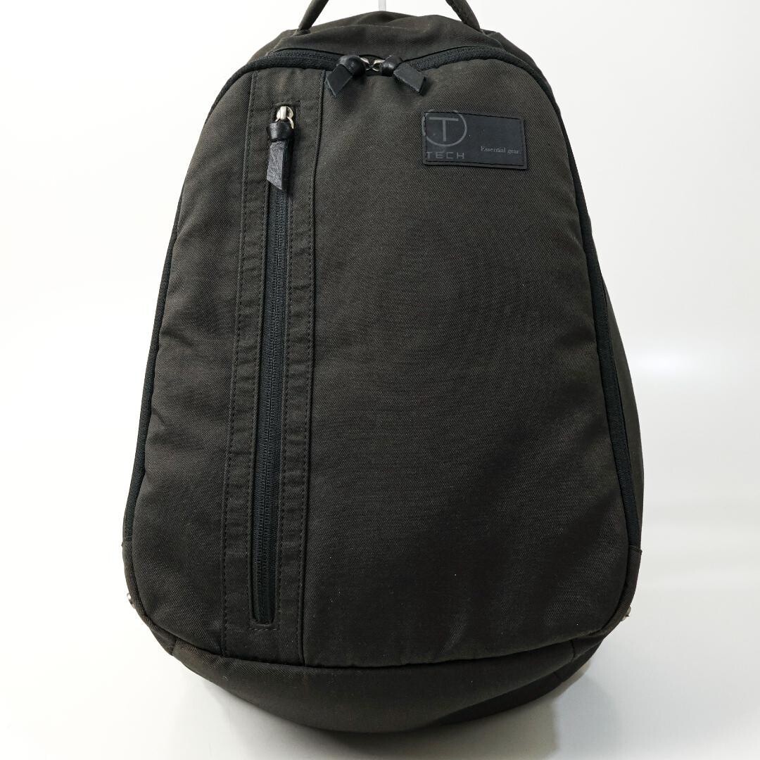 Tumi T-Tech 57585 Black Nylon Cotton Backpack Laptop Travel Bag Mens Zip Pocket