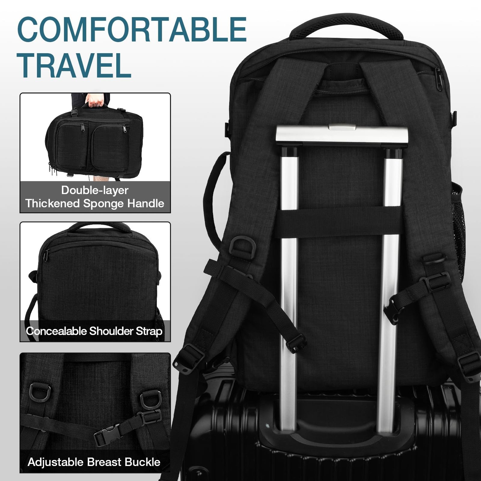 Dinictis Travel Backpack Carry on Flight Approved, Backpack Suitcase for Trav…