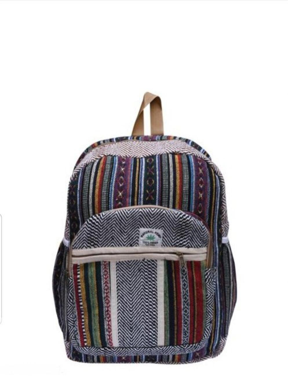 Small 5 L Backpack New Pure Hemp Laptop Bag Backpack/Traveler Bag (Multi-color)