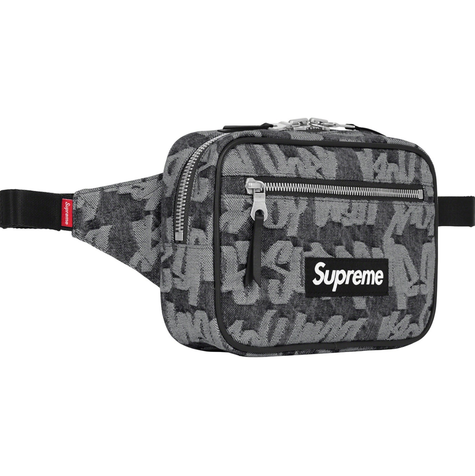 *Sold Out* Supreme Fat Tip Jacquard Denim Waist Bag [Black/SS22][100% Authentic]
