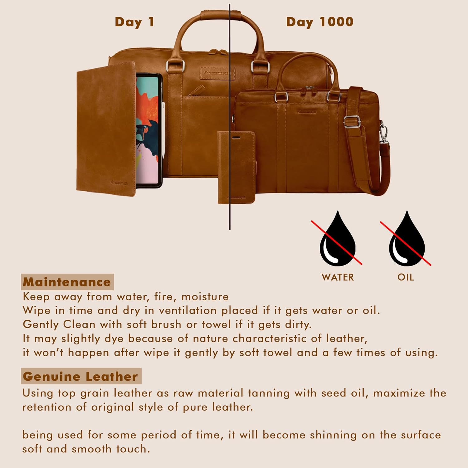 Stylish Vintage Brown Leather Backpack for 15.6″ Laptop – Handmade & Casual