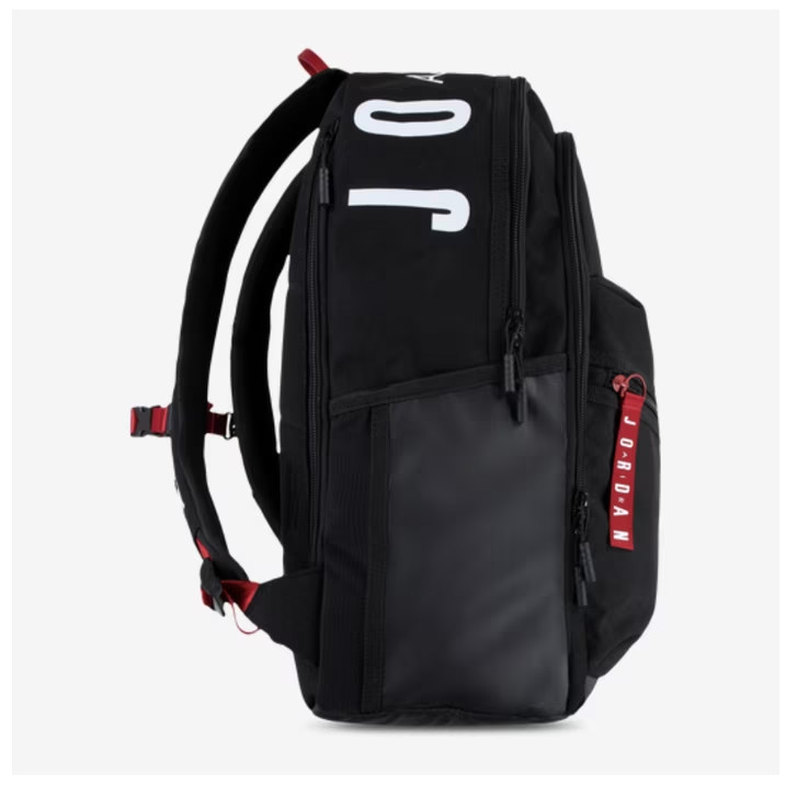 Patrol Backpack Black White Red 29L Laptop School Travel Bag