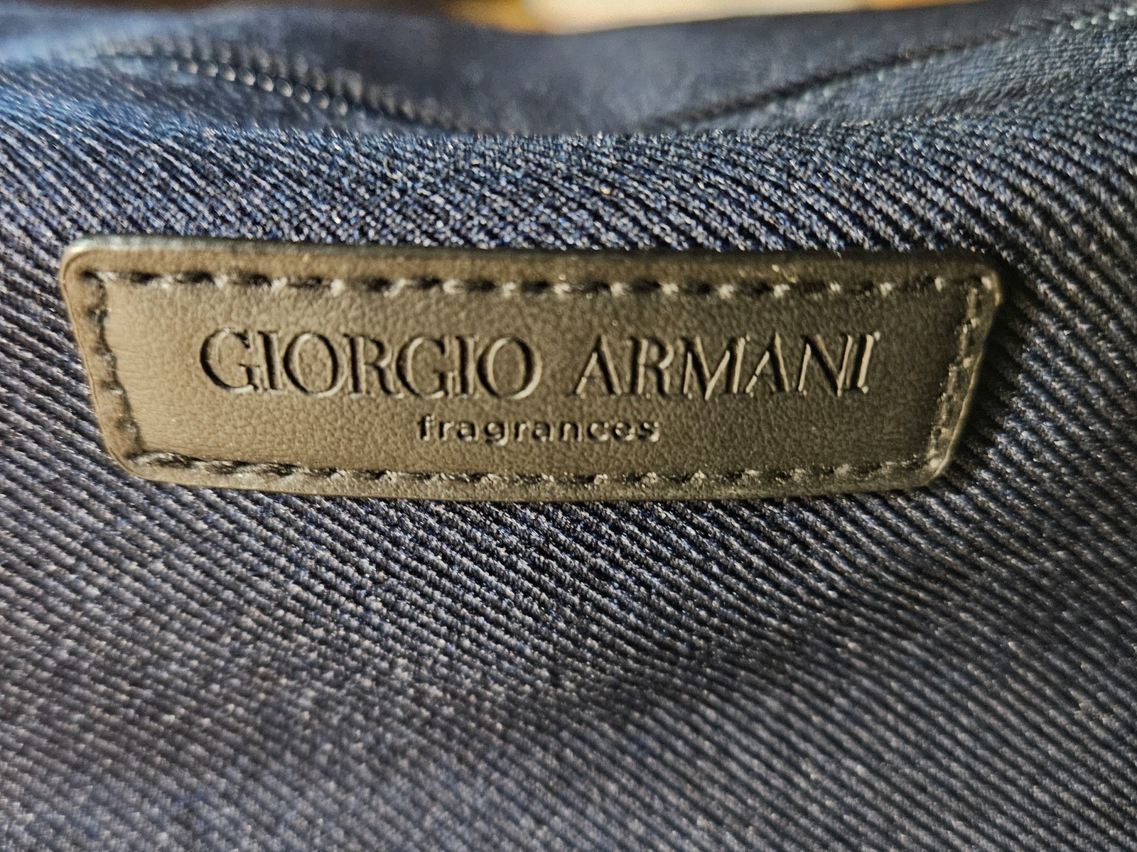Giorgio Armani Man Pouch Navy Hanging Bag Travel Toiletry Case NEW #J4-1
