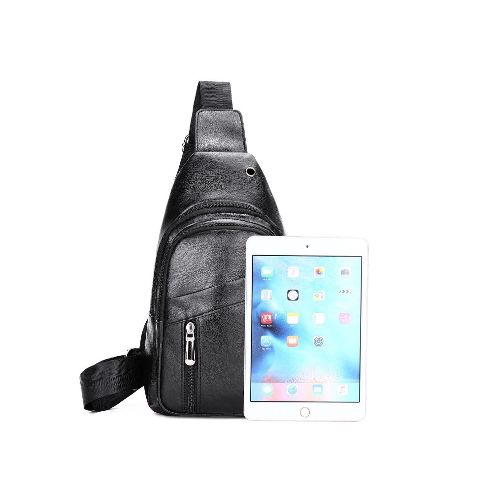 Men’s Large Capacity Single Shoulder Crossbody Bag Multifunctional Chest Bag US